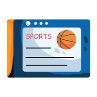 Trendy Online Basketball vector