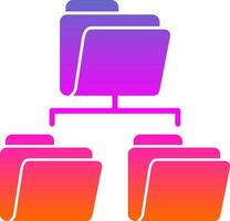 Folder Sharing Vector Icon Design
