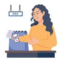 Trendy QR Payment vector