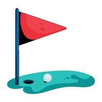 Trendy Golf Course vector