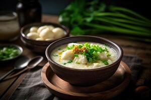 stock photo of bubur ayam food food photography studio AI Generated