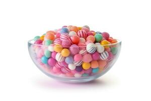 hyper realistic quality of a bowl of candy AI Generated photo