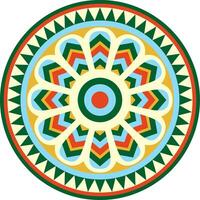 Vector colored round ancient persian ornament. National Iranian circle of ancient civilization
