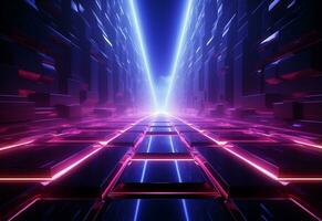 Neon illuminated futuristic backdrop realistic image, ultra hd, high design very detailed photo