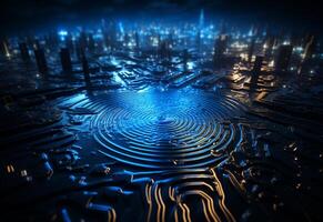 Abstract background in fingerprint tech style photo