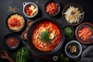 hyper realistic quality of bibim guksu AI Generated photo