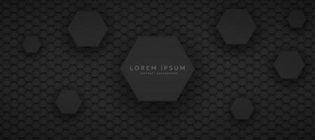 Dark background with hexagons. modern abstract background vector