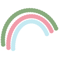 Hand drawn colorful cute rainbow element png