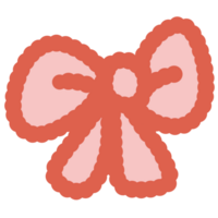 hand drawn colorful cute bow element png