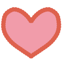 Hand drawn colorful cute heart element png