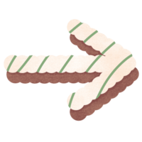 Arrow cartoon sweet candy bakery png