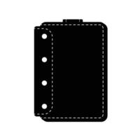 billetera silueta. negro y blanco icono diseño elementos en aislado blanco antecedentes vector