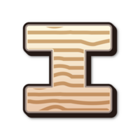 I letter Wood alphabet Style Wooden typography png