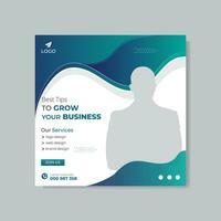 Modern abstract corporate social media post and web banner design vector template.