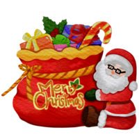 Père Noël claus Noël sac clipart, transparent png Télécharger