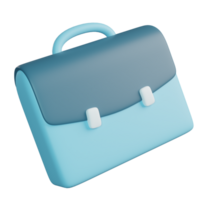 3D Illustration of Blue Briefcase png