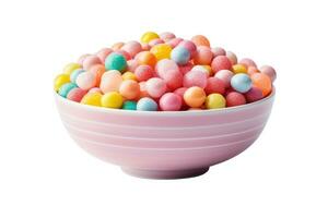 hyper realistic quality of a bowl of candy AI Generated photo