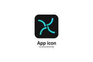 Creative Android application logo design vector