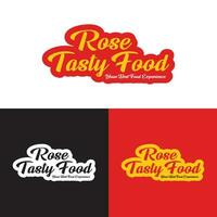 Food restaurant label logo design vector