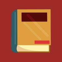 simple book cartoon illustration with closed view vector