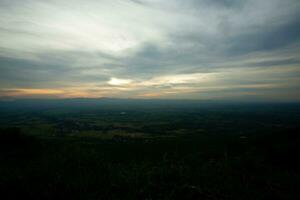 Evening light after sunset at Tat Mok National Park, THAILAND photo