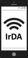 InfraRed Data Association  IrDA  mobile phone, infrared port controlling  apps vector