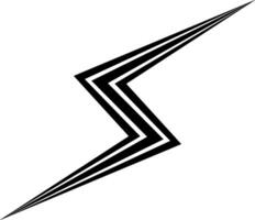 Logo triple lightning thunder bolt stock lightning icon illustration vector