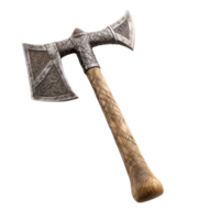 Medieval Style War Axe Fighting Axe Viking Axe No Background Applicable to Any Content AI Generative png