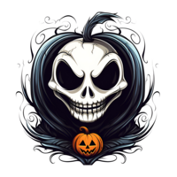 Cartoon Style Halloween Characters No Background Applicable to any context Perfect for Print On Demand Merchandise AI Generative png