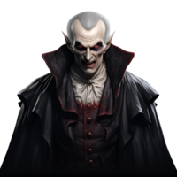 Realistic Style Halloween Vampire No Background Perfect for Print on Demand Merchandise AI Generative png