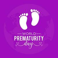 World prematurity day is observed every year in november 17th. Vector illustration on the theme of world prematurity day. Template for banner, greeting card, poster with background.