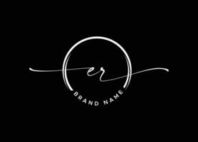 ER Logo Design Template Vector Graphic Branding Element Free
