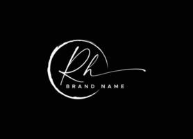 RH Logo Design Template Vector Graphic Branding Element Free Vector