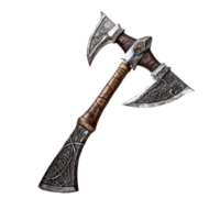 Medieval Style War Axe Fighting Axe Viking Axe No Background Applicable to Any Content AI Generative png