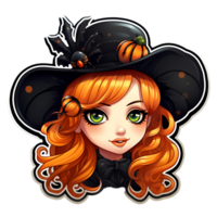 Cartoon Style Black Widow Halloween Black Widow No Background Print On Demand Merchandise AI Generative png