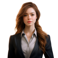 Beautiful Female Secretary Office Lady Office Girl Office Secretary No Background Perfect for Print on Demand AI Generative png