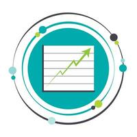 Revenue sales chart vector illustration graphic icon symbol