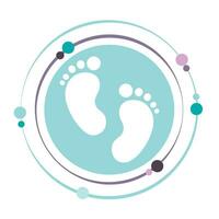 Baby footprints vector illustration graphic icon symbol