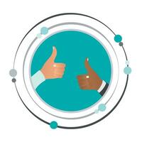 Thumbs up agreement vector illustration graphic icon symbol