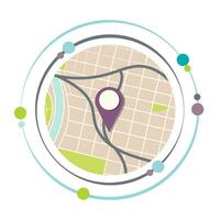 Navigation GPS map vector illustration graphic icon