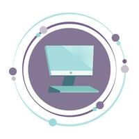 Computer data base vector illustration graphic icon