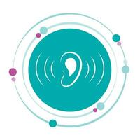 Audio hearing vector illustration graphic icon symbol