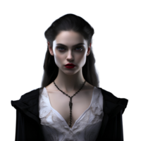 hermosa hembra vampiro No antecedentes Perfecto para impresión en demanda mercancías ai generativo png