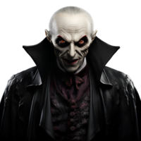 Realistic Style Halloween Vampire No Background Perfect for Print on Demand Merchandise AI Generative png