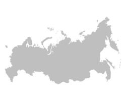 Rusia mapa en gris color. mapa de Rusia. vector