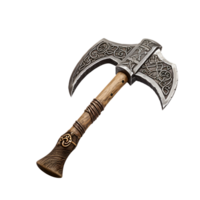 Medieval Style War Axe Fighting Axe Viking Axe No Background Applicable to Any Content AI Generative png