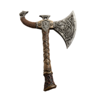 Medieval Style War Axe Fighting Axe Viking Axe No Background Applicable to Any Content AI Generative png