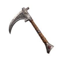 Medieval Style War Axe Fighting Axe Viking Axe No Background Applicable to Any Content AI Generative png