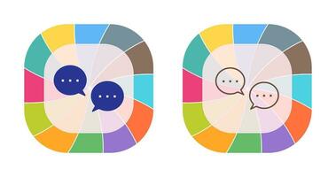 Unique Conversation Bubbles Vector Icon