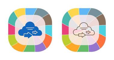 icono de vector de computación en la nube